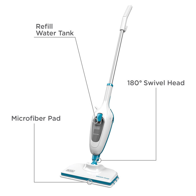 Black Decker BLACK DECKER Steam Mop for Hard Floor White